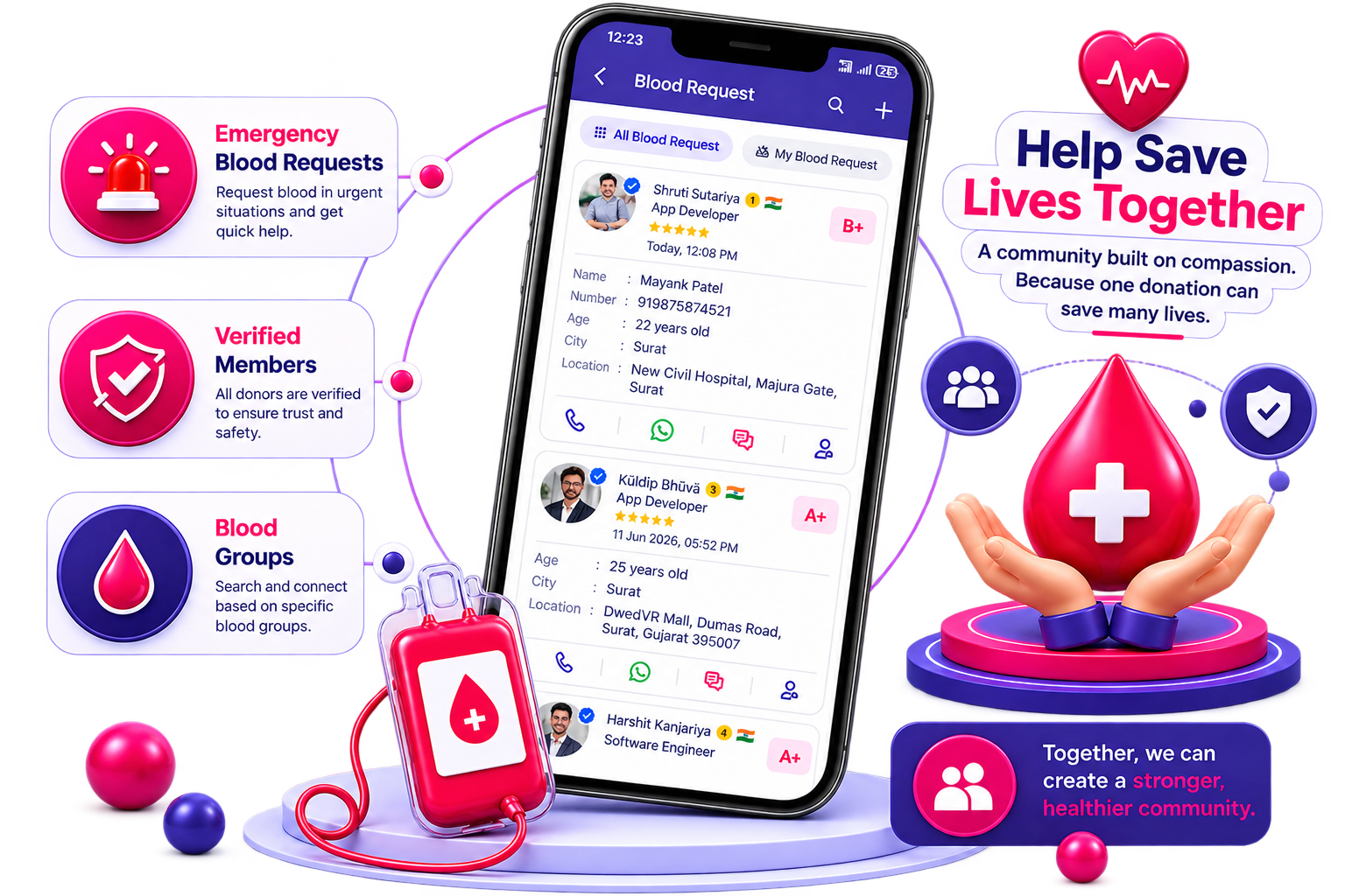 Blood Request Management Illustration